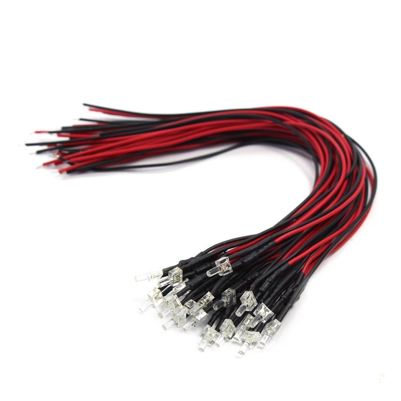 Evemodel 20pcs Pre Wired 2mm Bright White Led Lamp Light Set 12V ~ 18V for Train Layout - Image 1